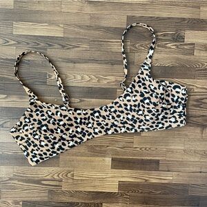 NWT Aerie Leopard Print Padded Swimsuit Large